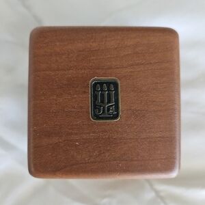 Wooden Jewelry/Accessory Box with Brass Inlay - Brown